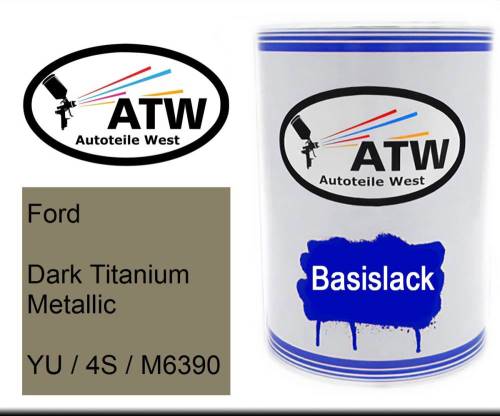 Ford, Dark Titanium Metallic, YU / 4S / M6390: 500ml Lackdose, von ATW Autoteile West.